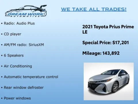 Photos of 2021 Toyota Prius Prime LE for sale in Charlotte, NC at Dream Work Automotive
