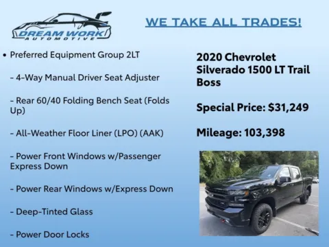 Photos of 2020 Chevrolet Silverado 1500 LT Trail Boss for sale in Charlotte, NC at Dream Work Automotive