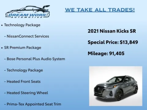 Photos of 2021 Nissan Kicks SR for sale in Charlotte, NC at Dream Work Automotive