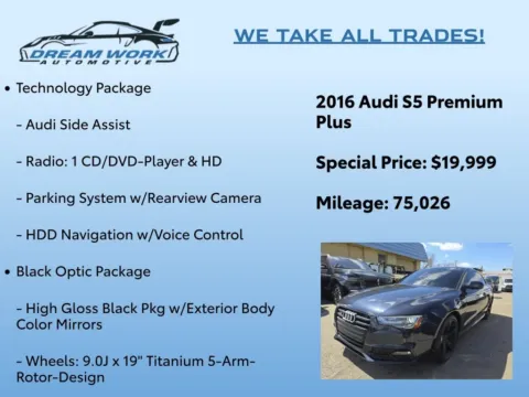 Photos of 2016 Audi S5 3.0T Premium Plus for sale in Charlotte, NC at Dream Work Automotive