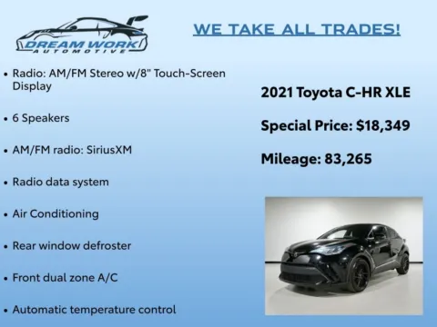 Photos of 2021 Toyota C-HR XLE for sale in Charlotte, NC at Dream Work Automotive