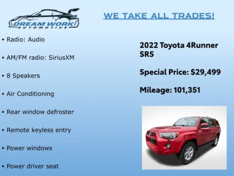 Photos of 2022 Toyota 4Runner SR5 for sale in Charlotte, NC at Dream Work Automotive