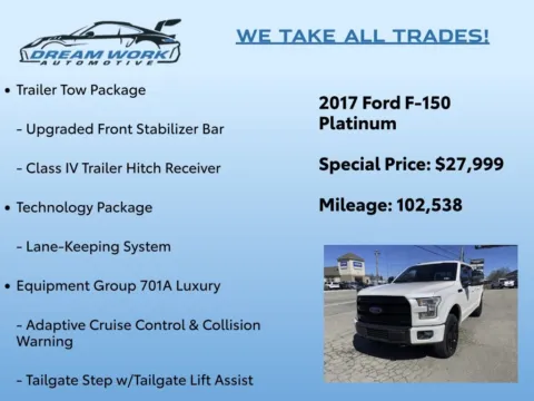 Photos of 2017 Ford F-150 Platinum for sale in Charlotte, NC at Dream Work Automotive