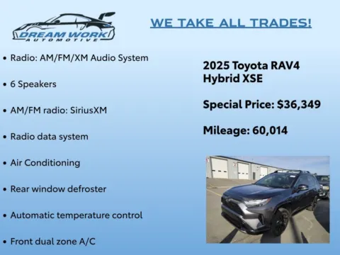 Photos of 2025 Toyota RAV4 Hybrid XSE for sale in Charlotte, NC at Dream Work Automotive