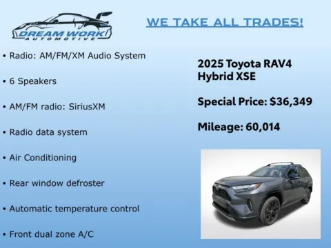 Photos of 2025 Toyota RAV4 Hybrid XSE for sale in Charlotte, NC at Dream Work Automotive