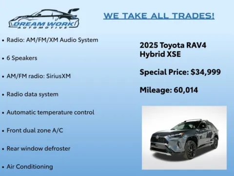 Photos of 2025 Toyota RAV4 Hybrid XSE for sale in Charlotte, NC at Dream Work Automotive