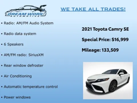 Photos of 2021 Toyota Camry SE for sale in Charlotte, NC at Dream Work Automotive