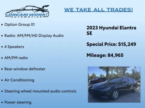 Photos of 2023 Hyundai Elantra SE for sale in Charlotte, NC at Dream Work Automotive