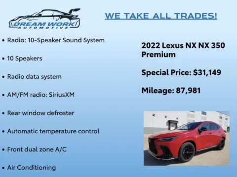 Photos of 2022 Lexus NX 350 Premium for sale in Charlotte, NC at Dream Work Automotive