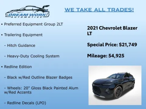 Photos of 2021 Chevrolet Blazer LT for sale in Charlotte, NC at Dream Work Automotive