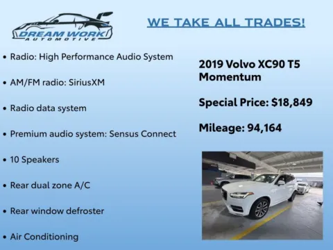 Photos of 2019 Volvo XC90 T5 Momentum for sale in Charlotte, NC at Dream Work Automotive