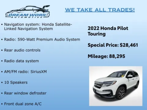 Photos of 2022 Honda Pilot Touring for sale in Charlotte, NC at Dream Work Automotive