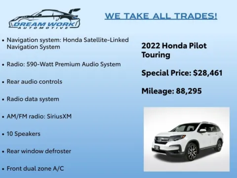 Photos of 2022 Honda Pilot Touring for sale in Charlotte, NC at Dream Work Automotive