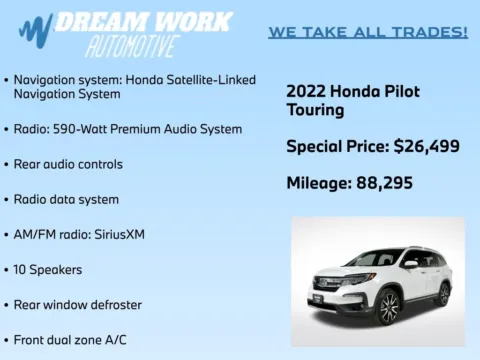 Photos of 2022 Honda Pilot Touring for sale in Charlotte, NC at Dream Work Automotive