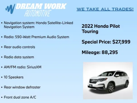 Photos of 2022 Honda Pilot Touring for sale in Charlotte, NC at Dream Work Automotive