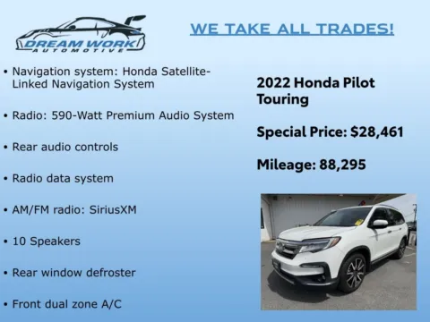 Photos of 2022 Honda Pilot Touring for sale in Charlotte, NC at Dream Work Automotive