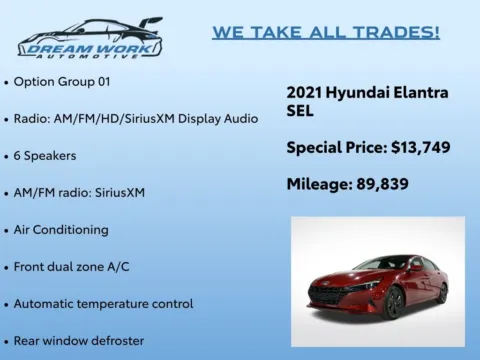 Photos of 2021 Hyundai Elantra SEL for sale in Charlotte, NC at Dream Work Automotive
