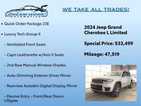 Photos of 2024 Jeep Grand Cherokee L Limited for sale in Charlotte, NC at Dream Work Automotive