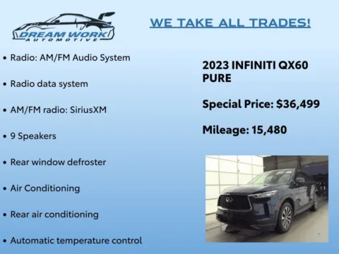 Photos of 2023 INFINITI QX60 PURE for sale in Charlotte, NC at Dream Work Automotive