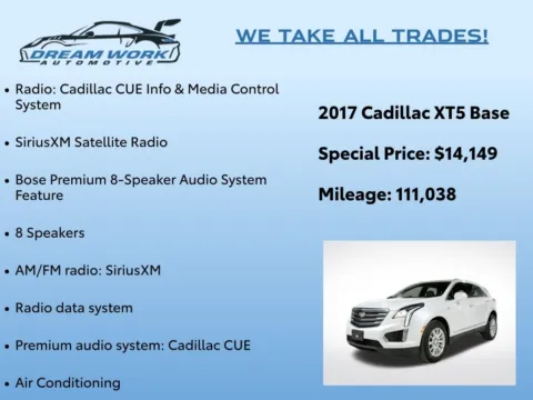 Photos of 2017 Cadillac XT5 for sale in Charlotte, NC at Dream Work Automotive