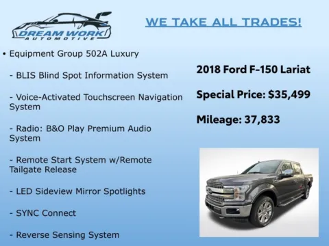 Photos of 2018 Ford F-150 Lariat for sale in Charlotte, NC at Dream Work Automotive