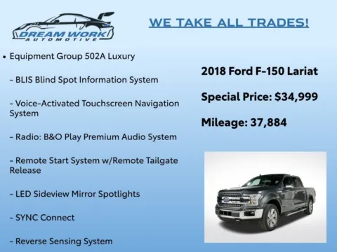 Photos of 2018 Ford F-150 Lariat for sale in Charlotte, NC at Dream Work Automotive