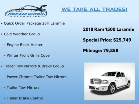 Photos of 2018 Ram 1500 Laramie for sale in Charlotte, NC at Dream Work Automotive