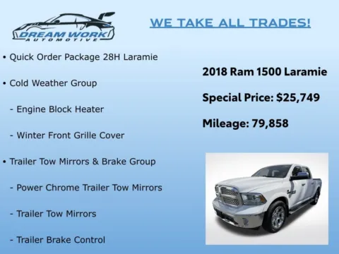 Photos of 2018 Ram 1500 Laramie for sale in Charlotte, NC at Dream Work Automotive