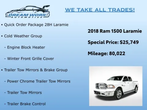 Photos of 2018 Ram 1500 Laramie for sale in Charlotte, NC at Dream Work Automotive