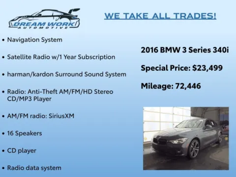 Photos of 2016 BMW 3 Series 340i for sale in Charlotte, NC at Dream Work Automotive