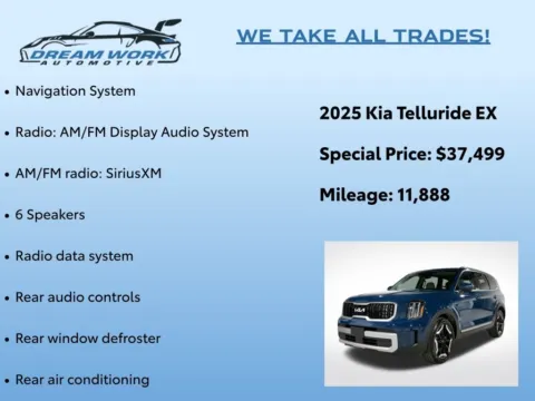 Photos of 2025 Kia Telluride EX for sale in Charlotte, NC at Dream Work Automotive