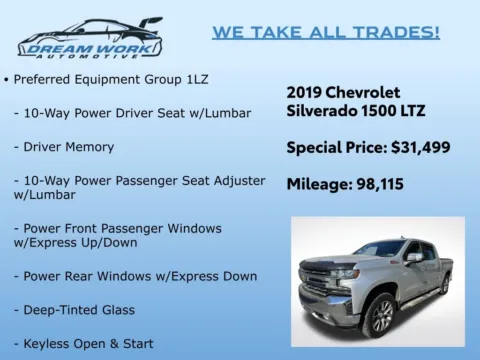 Photos of 2019 Chevrolet Silverado 1500 LTZ for sale in Charlotte, NC at Dream Work Automotive