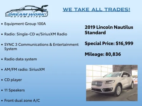 Photos of 2019 Lincoln Nautilus Standard for sale in Charlotte, NC at Dream Work Automotive
