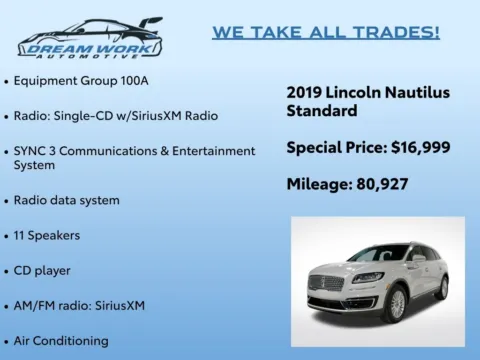 Photos of 2019 Lincoln Nautilus Standard for sale in Charlotte, NC at Dream Work Automotive