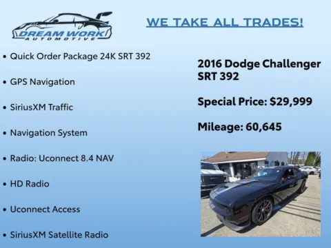 Photos of 2016 Dodge Challenger SRT 392 for sale in Charlotte, NC at Dream Work Automotive