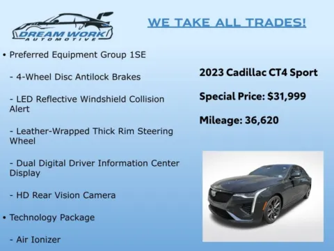 Photos of 2023 Cadillac CT4 Sport for sale in Charlotte, NC at Dream Work Automotive