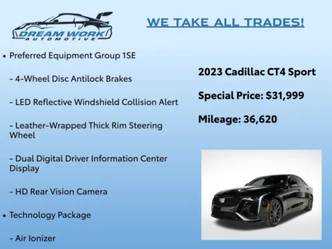 Photos of 2023 Cadillac CT4 Sport for sale in Charlotte, NC at Dream Work Automotive