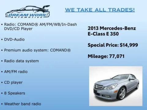 Photos of 2013 Mercedes-Benz E-Class E 350 for sale in Charlotte, NC at Dream Work Automotive