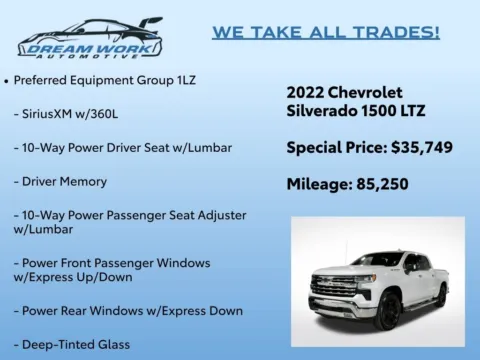 Photos of 2022 Chevrolet Silverado 1500 LTZ for sale in Charlotte, NC at Dream Work Automotive