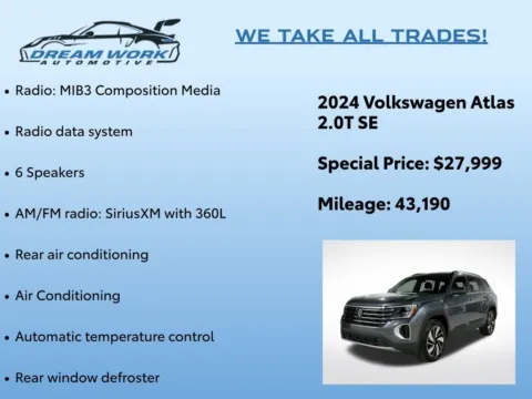 Photos of 2024 Volkswagen Atlas 2.0T SE w/Technology for sale in Charlotte, NC at Dream Work Automotive