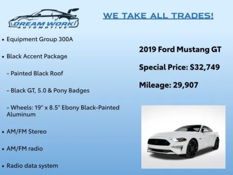 Photos of 2019 Ford Mustang GT for sale in Charlotte, NC at Dream Work Automotive