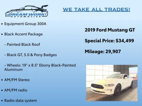 Photos of 2019 Ford Mustang GT for sale in Charlotte, NC at Dream Work Automotive
