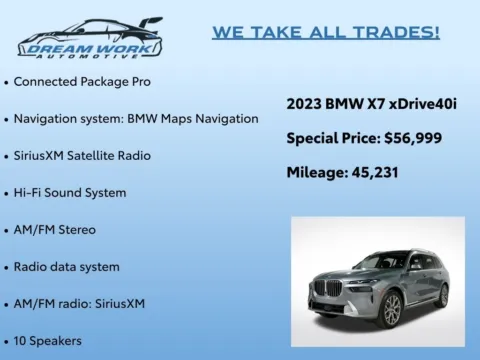 Photos of 2023 BMW X7 xDrive40i for sale in Charlotte, NC at Dream Work Automotive
