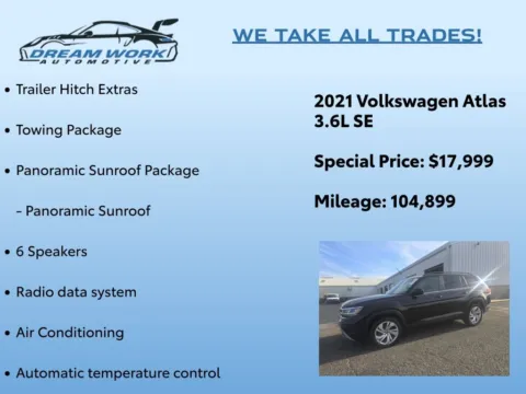 Photos of 2021 Volkswagen Atlas 3.6L V6 SE w/Technology for sale in Charlotte, NC at Dream Work Automotive