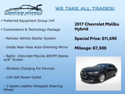 Photos of 2017 Chevrolet Malibu Hybrid for sale in Charlotte, NC at Dream Work Automotive