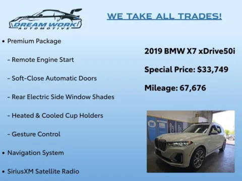 Photos of 2019 BMW X7 xDrive50i for sale in Charlotte, NC at Dream Work Automotive
