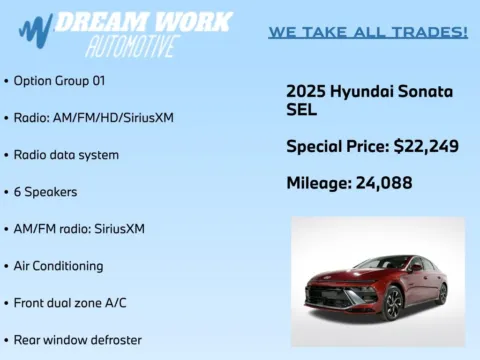 Photos of 2025 Hyundai Sonata SEL for sale in Charlotte, NC at Dream Work Automotive