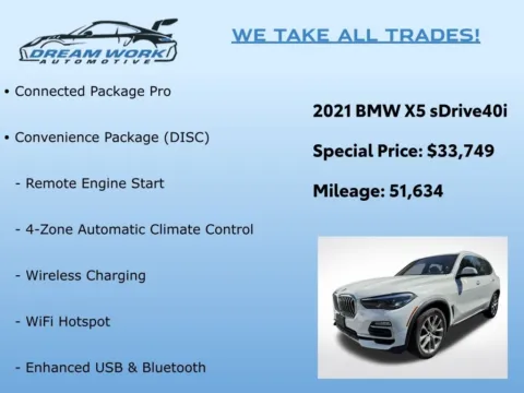 Photos of 2021 BMW X5 sDrive40i for sale in Charlotte, NC at Dream Work Automotive
