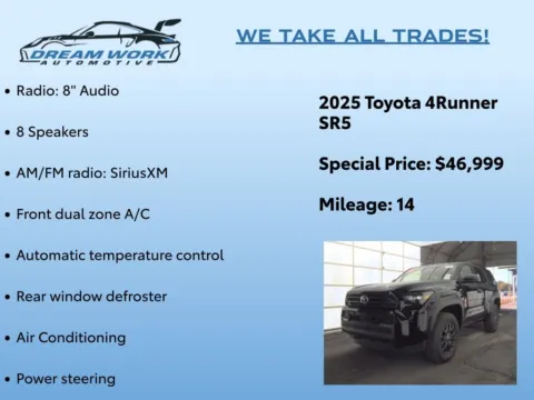 Photos of 2025 Toyota 4Runner SR5 for sale in Charlotte, NC at Dream Work Automotive