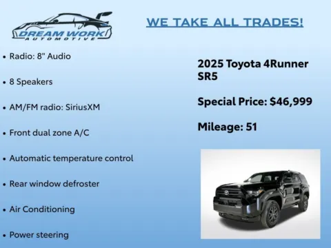 Photos of 2025 Toyota 4Runner SR5 for sale in Charlotte, NC at Dream Work Automotive